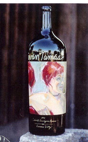 painted wine bottle