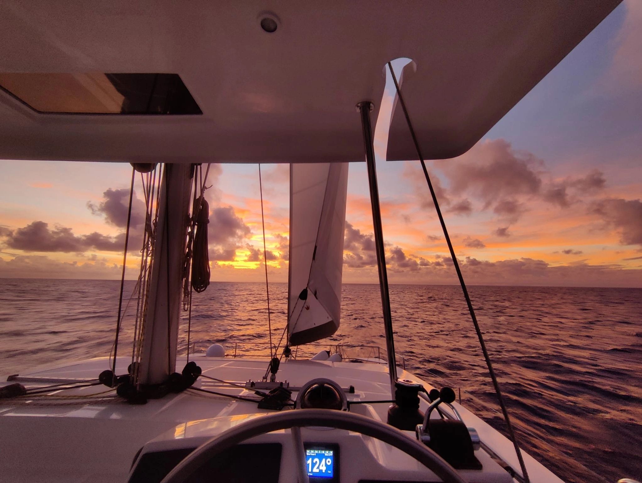 Serenity on a sunset sail.