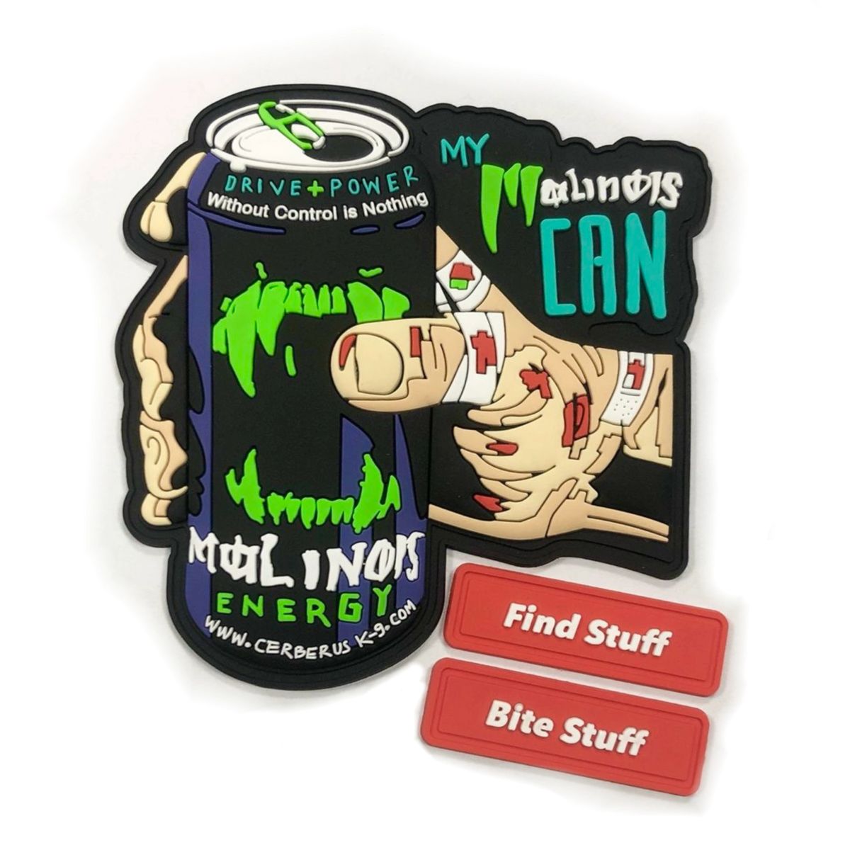 My Malinois Can PVC Morale Patch w/ hook/loop backer