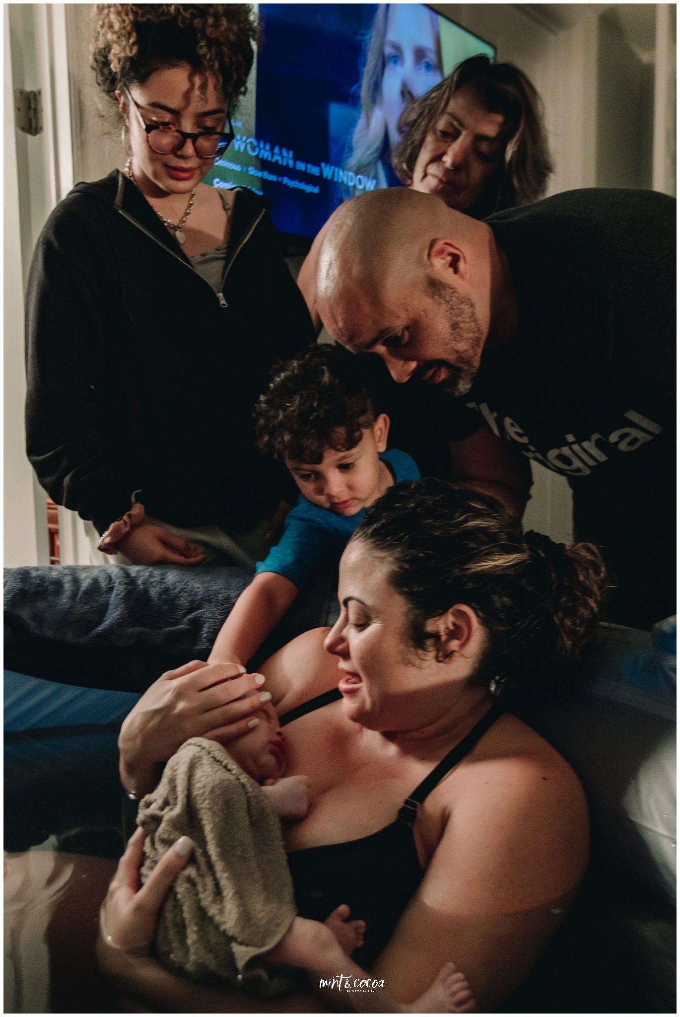 Home Water Birth- A Family-Centered Birth - Stephanie C. Photography