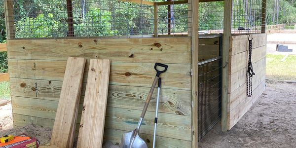 A horse stall I built