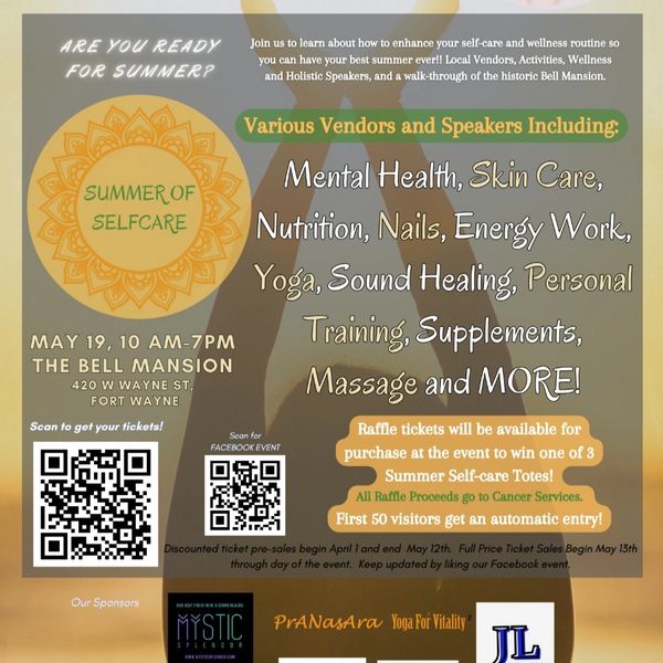Summer of Selfcare Logo with QR codes