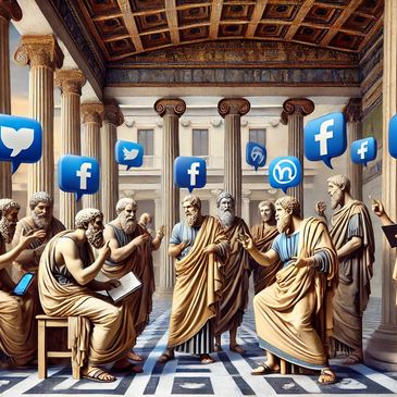 Philosophers debating on social media