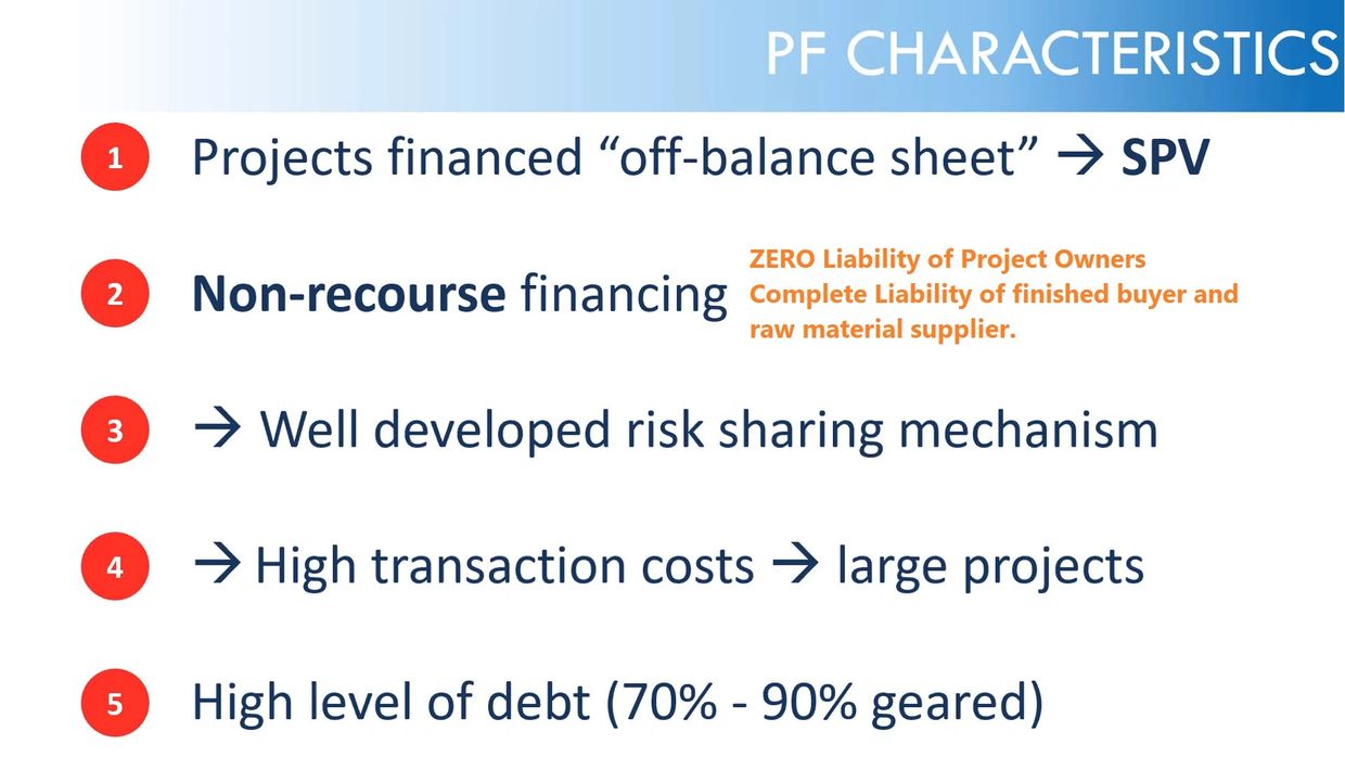 Project Finance and Capital Raise Characteristics