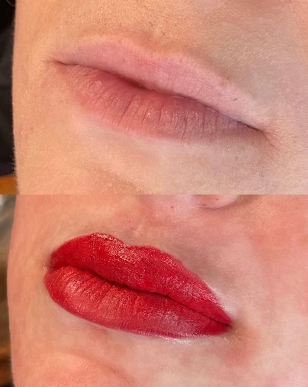 Lip blushing treatment Plano, Texas