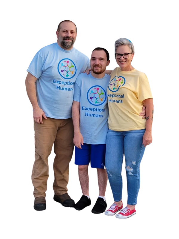 Yello and blue Exceptional Humans tshirts 
