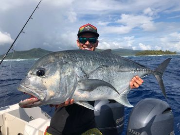 GT fishing in Bora Bora, French Polynesia