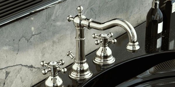 Graff Traditional Faucets, widespread and single, Gold and Polished Nickel