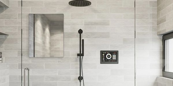 Black Showerhead with screen