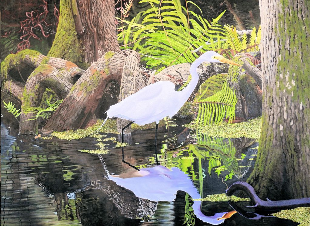 40" x 48" Aqua Oil on Canvas