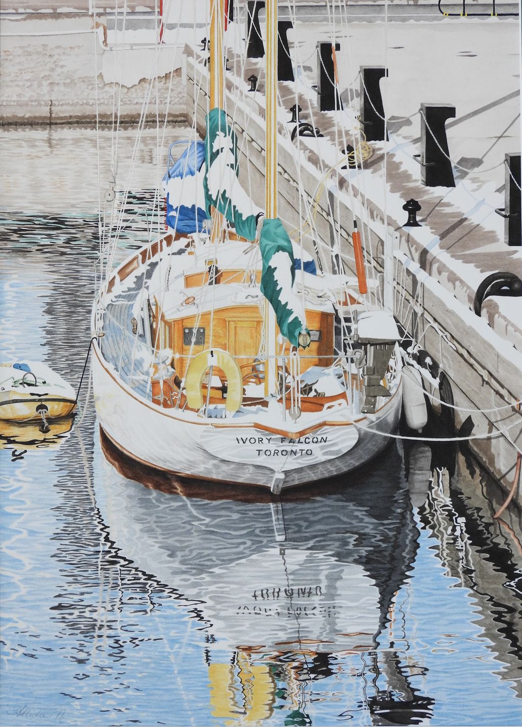 Ivory on Ice, Watercolour, 22" x 16.5", $5,200 CAD