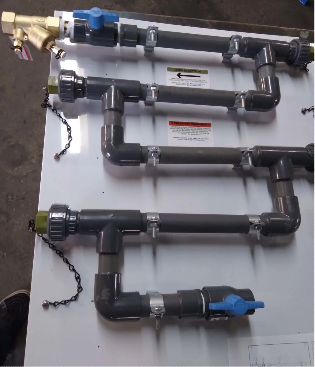 CR10 Coupon Rack, 1" Schedule 80 PVC, with Four (4) Coupons