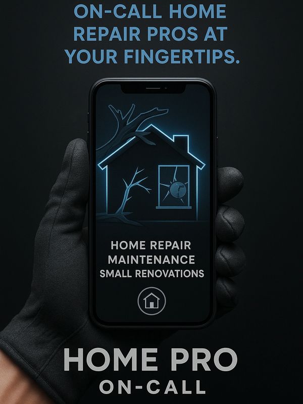 On-call home repair pros available via smartphone app for maintenance and small renovations.