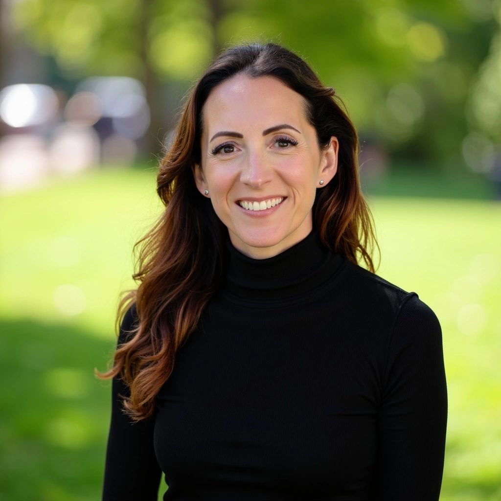 Photo of Nic from Thrive with Nic standing in a park smiling to camera 