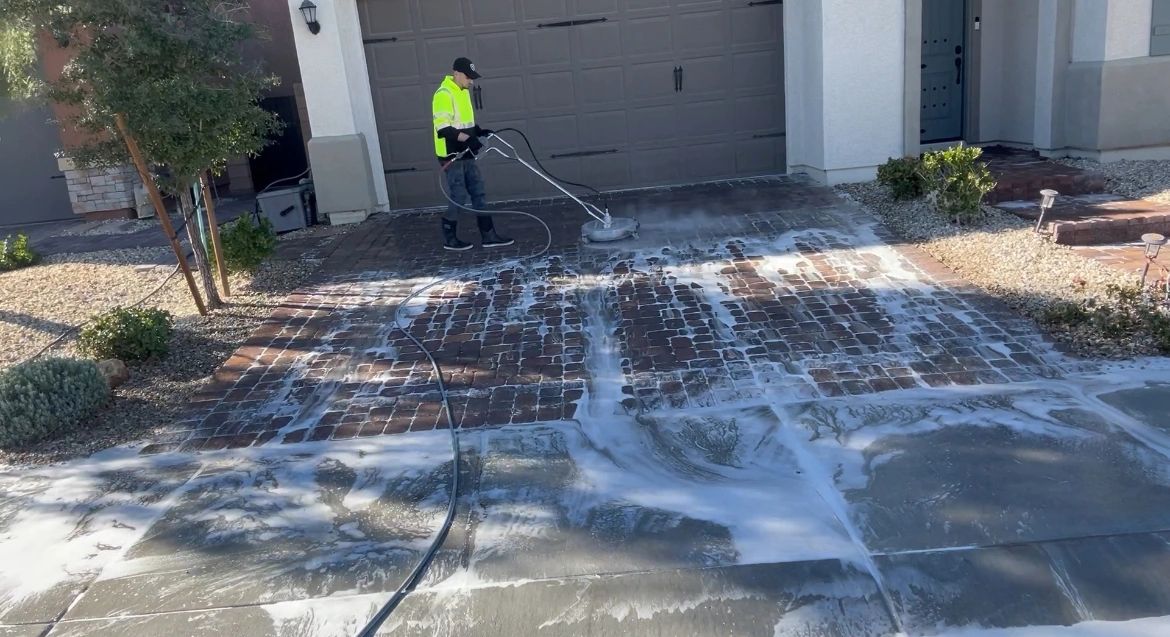 Power-Wash Las Vegas pressure-washing project