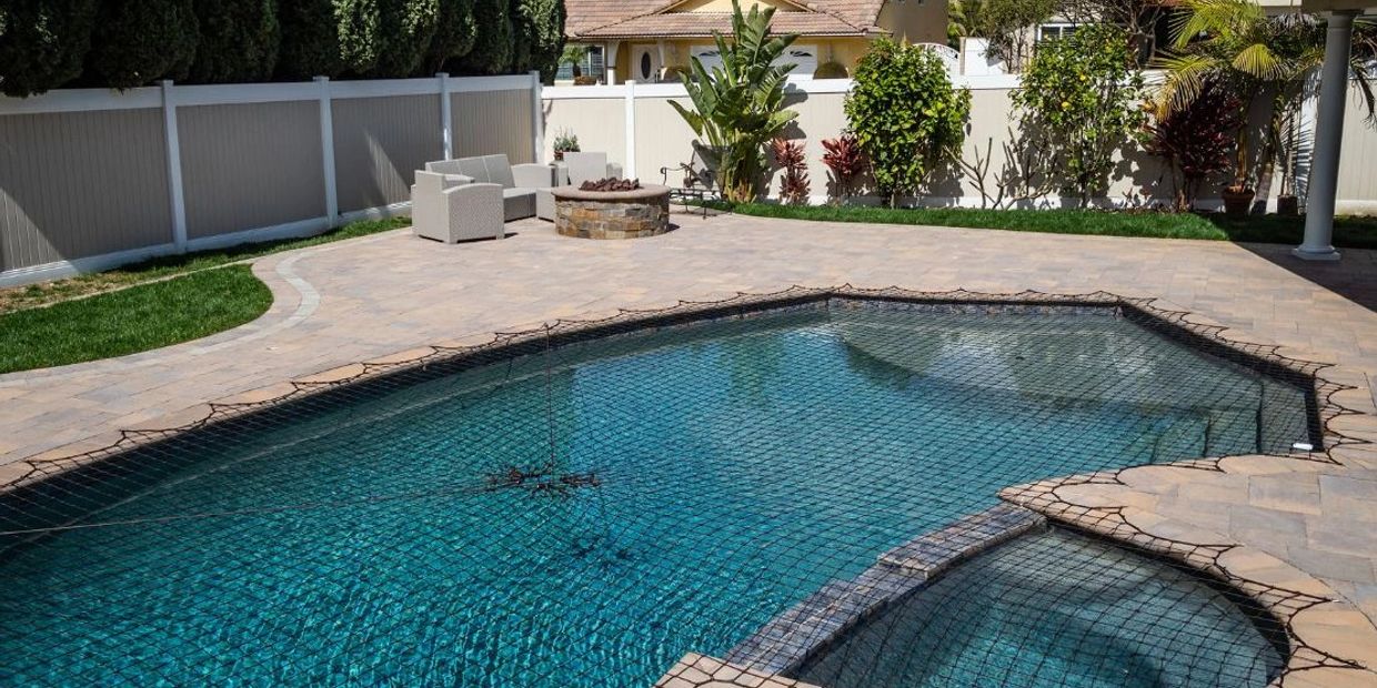 Aqua Net Pool Safety Net is low profile and doesn't steal any yard space.  Easy on & off in minutes!