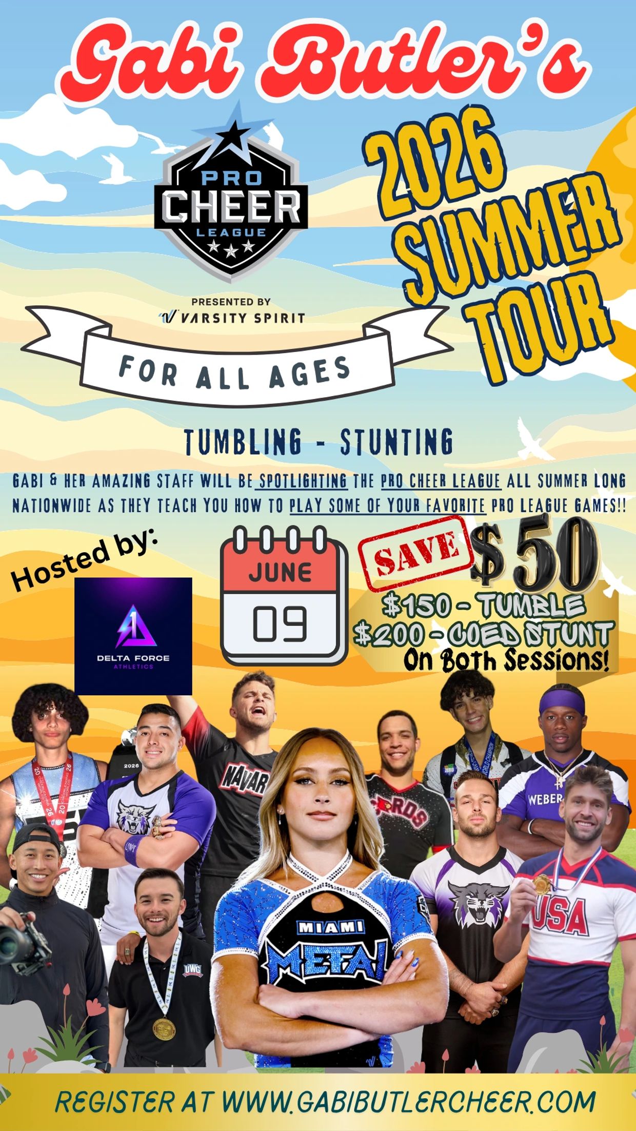 Gabi Butler 2026 Pro Cheer League Summer Tour!