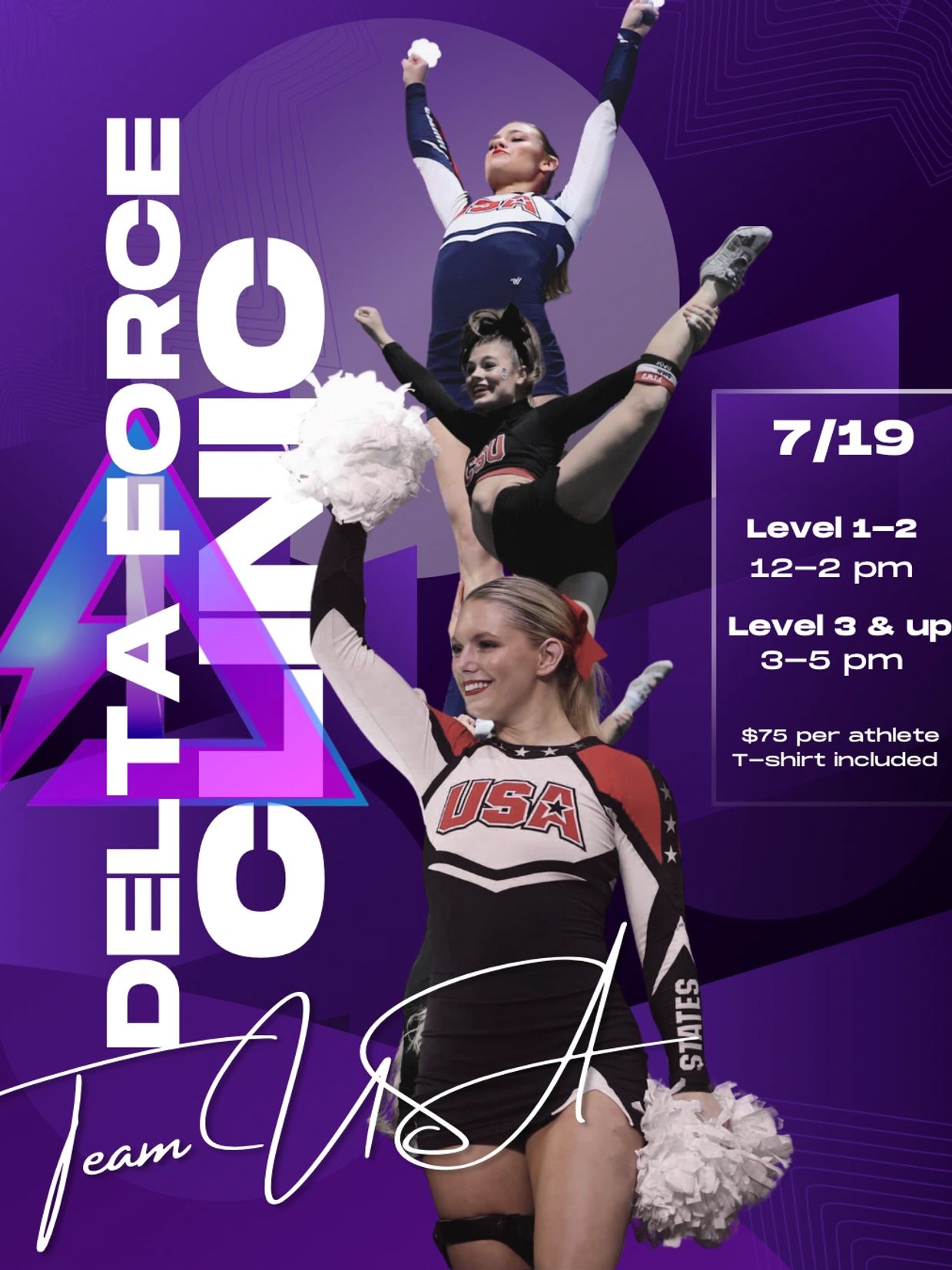 Stunt and Tumble Clinic with Team USA athletes.