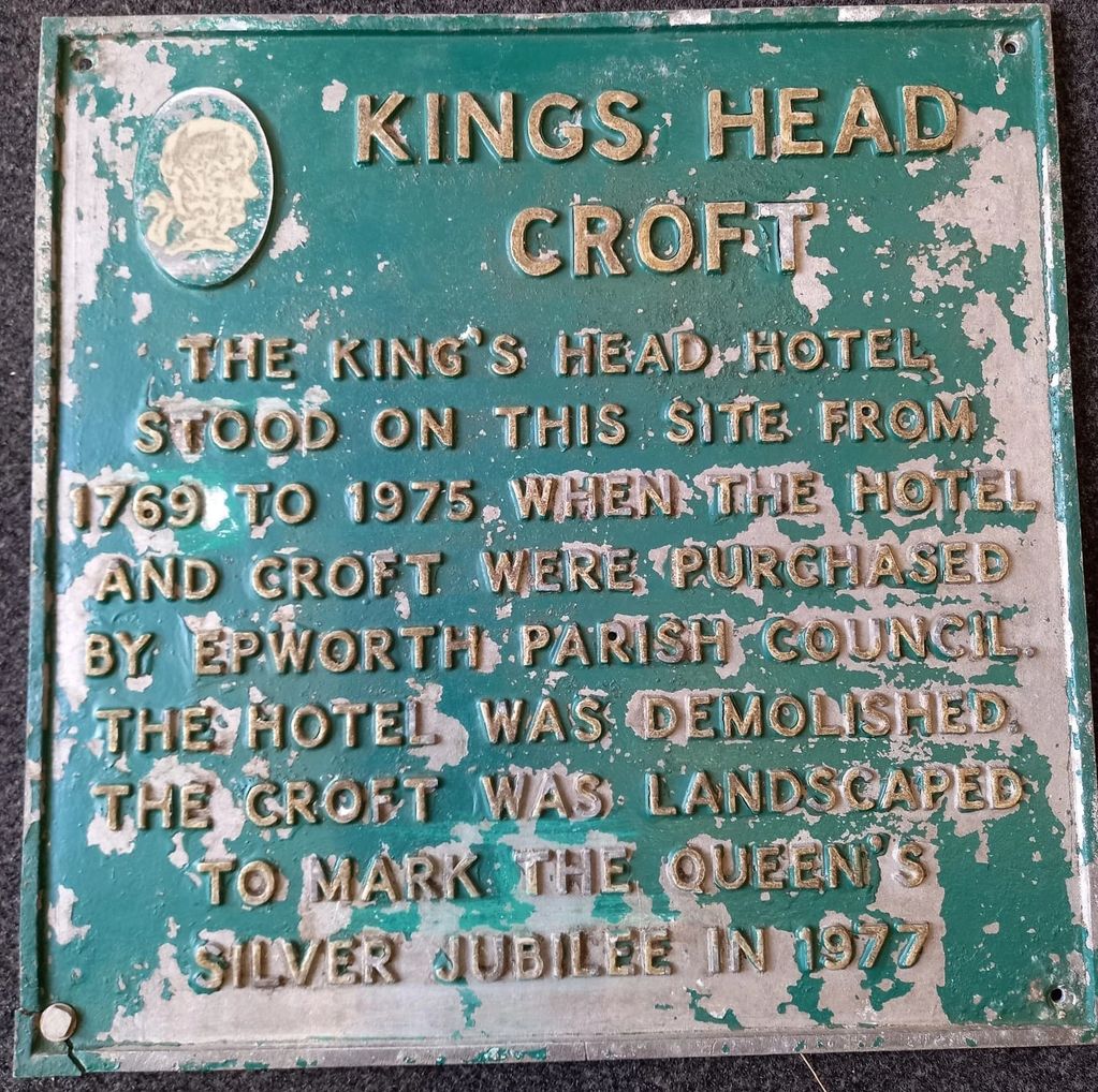 Epworth Kings Croft Plaque prior to restoration