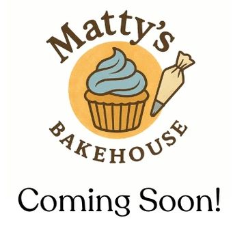 Matty's Bakehouse logo with 'Coming Soon!' message.