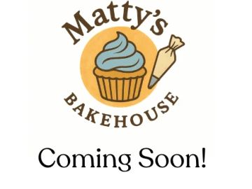 Matty's Bakehouse logo with 'Coming Soon!' message.