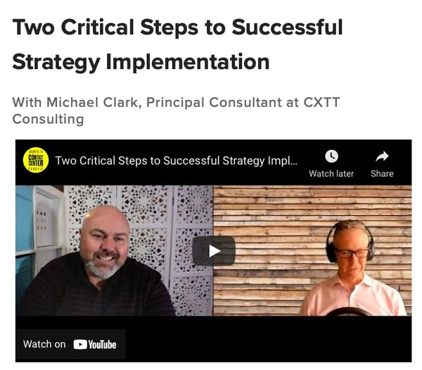 Podcast Interview Two Critical Steps to Successful Strategy Implementation