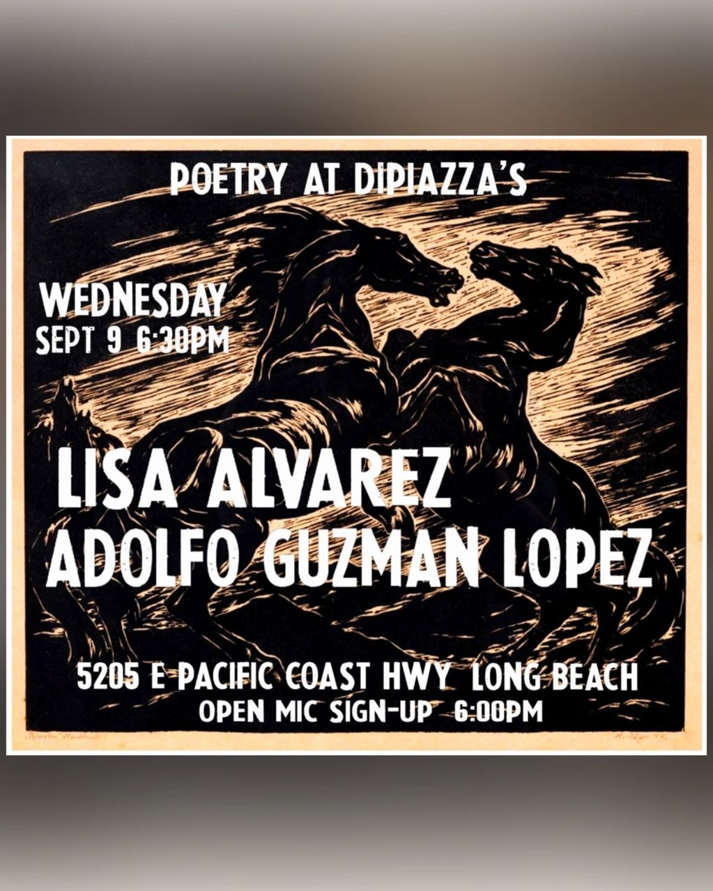 Tamara's Poetry: Feat. Lisa Alvarez and Adolfo Guzman Lopez | 6pm
