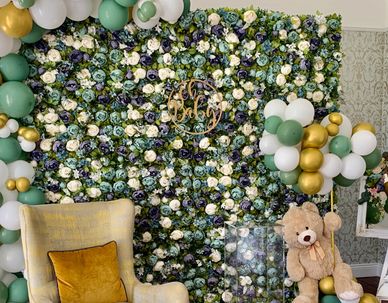 flower wall rental for baby shower 