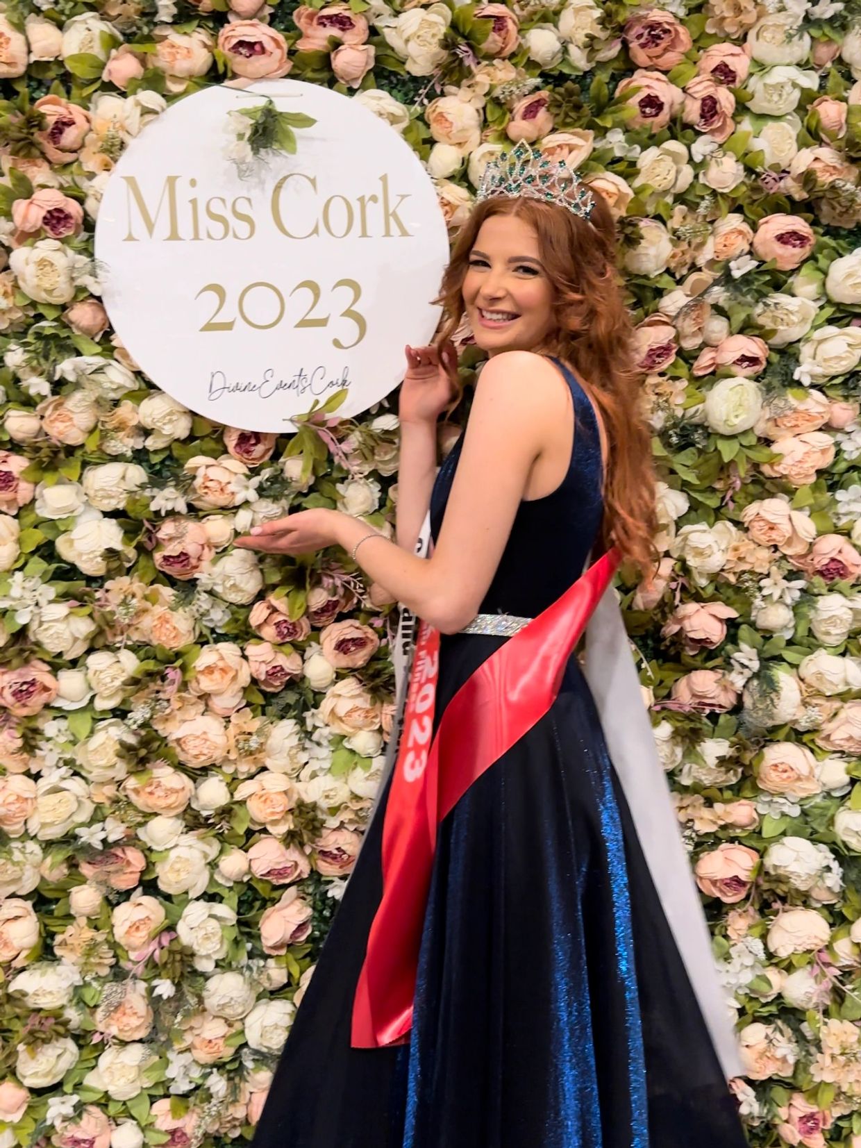 Our Most Popular 3d Blush Flowerwall at Miss Cork  2023 Event at Radisson Blu Hotel & Spa Cork 