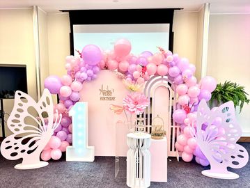 A decorations with kids birthday