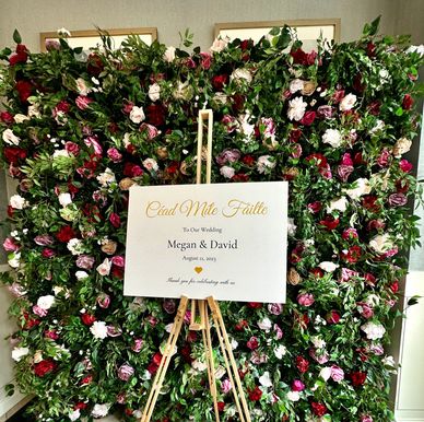 Flower wall for wedding