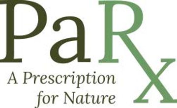 Logo with the text 'PaRx' and tagline 'A Prescription for Nature'.
