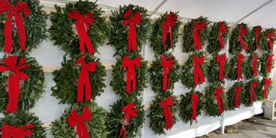 Handmade balsam wreaths