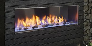 Majestic Lanai outdoor fireplace