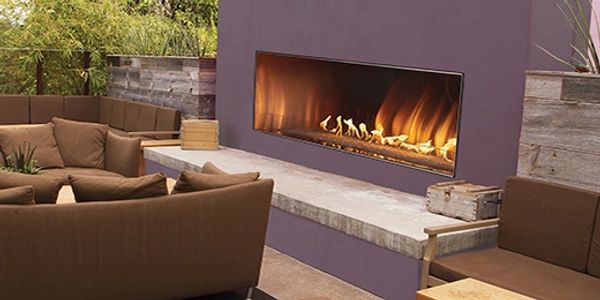 white mountain Hearth contemporary outdoor fireplace