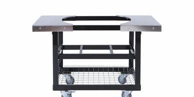 Primo oval cart with side shelves