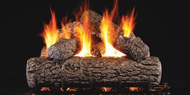peterson vented gas log set
