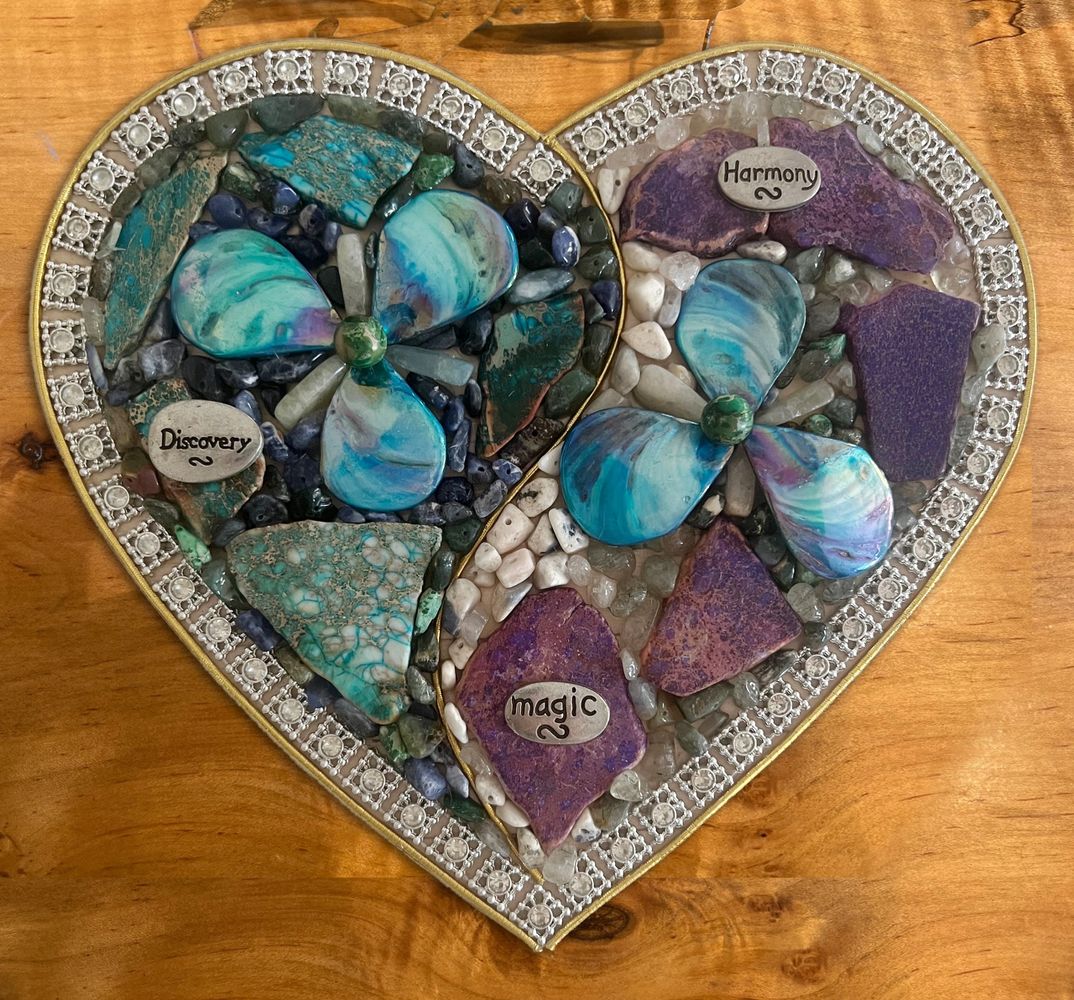 Image of heart-shaped mosaic