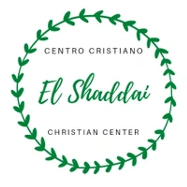 Logo of El Shaddai Christian Center with green leafy wreath.