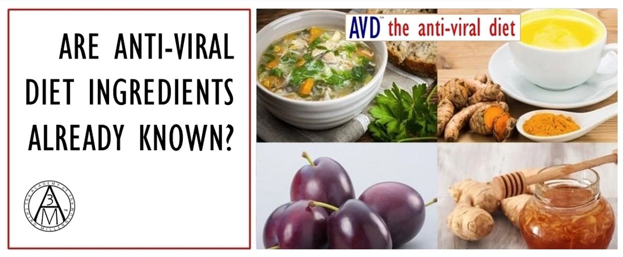 Image of a variety of anti-viral foods with text 'Are Anti-Viral diet ingredients already known?'