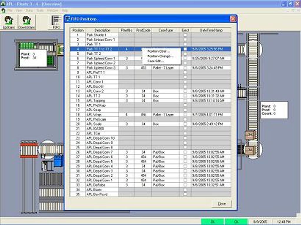 Automated Packing line SCADA system.