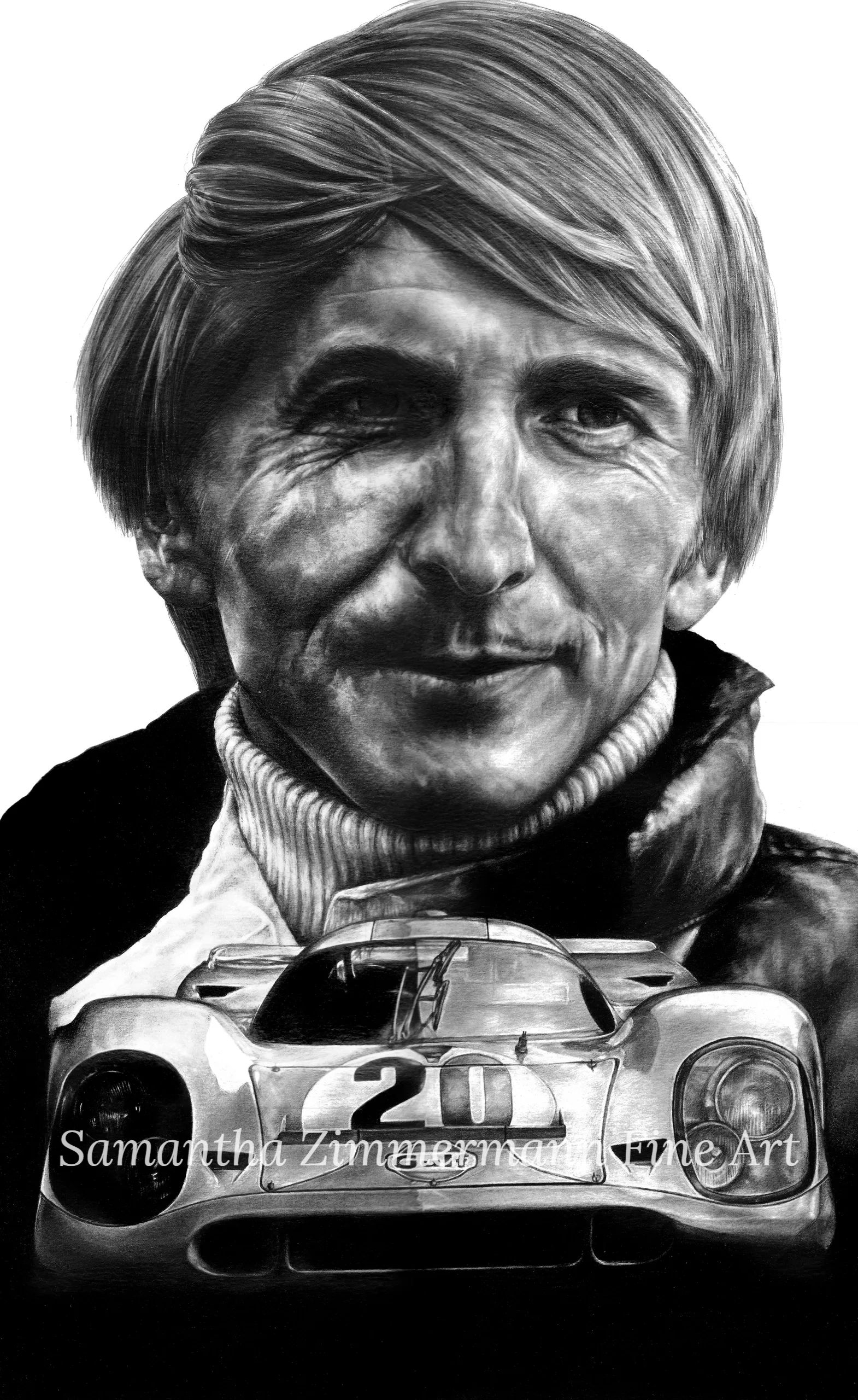 "Derek Bell", 15" x 24", Graphite on Bristol Vellum, 2019. 