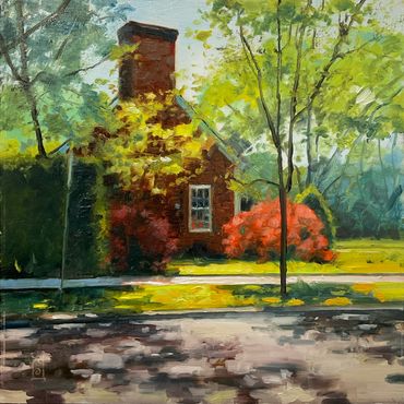 Landscape, fine art, residential, urban, oil painting, fine art