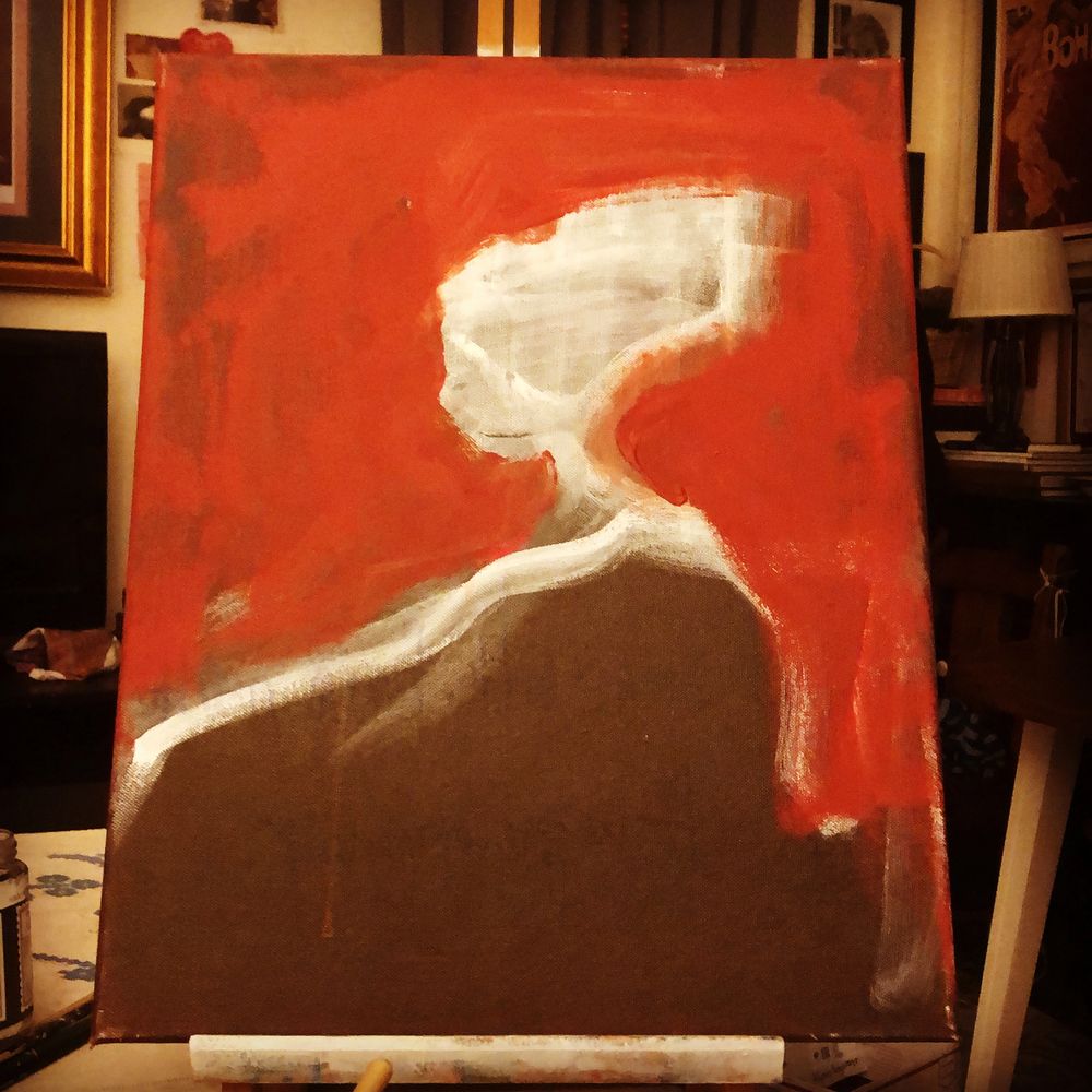 Study for "Night Nurse" 2018 
Acrylic, Pencil and Ink on Canvas