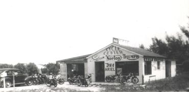 The Cycle Center on Haines Road in St Petersburg, Florida circa 1950