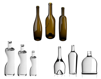 Italesse Wine Bottles, Liquor Bottles