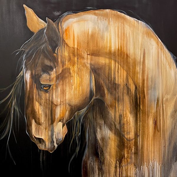 You Must Be New Here - Bay  by Tammy Tappan Equestrian Artist