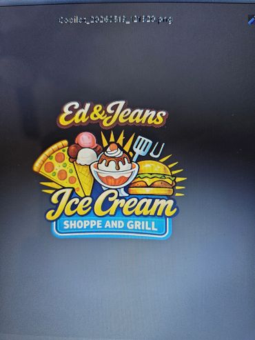 Logo for Ed &amp; Jeans Ice Cream Shoppe and Grill.
