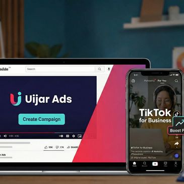 Staff member working a customer's tiktok/youtube ads