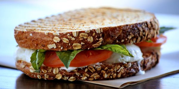 mozzarella basil sandwich